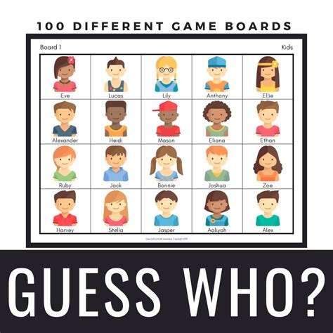 Guess Who Game Printable