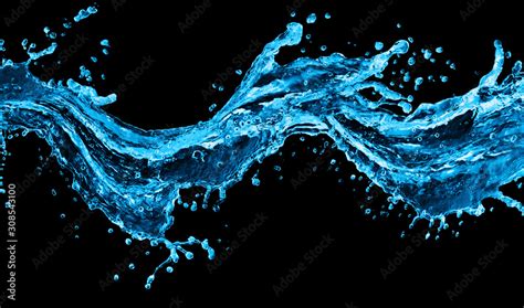 blue water splash isolated Stock Photo | Adobe Stock