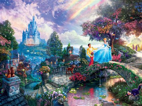 Thomas Kinkade Disney - Cinderella Wishes Upon a Dream, 750 Pieces ...