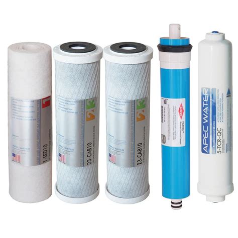 APEC Water Systems Ultimate Complete Replacement Filter Set for 90 GPD ...