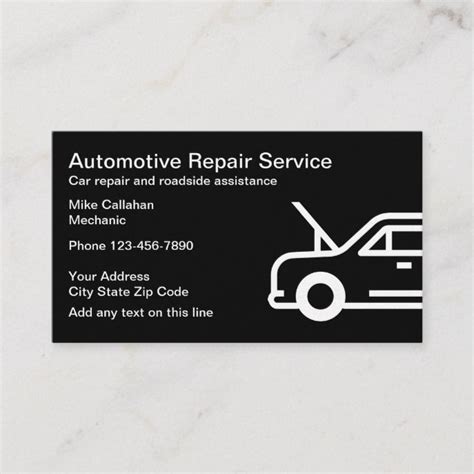 Simple Auto Repair Business Card | Zazzle.com | cumple brandon | Professional business cards ...