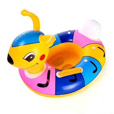 Lovely Cute Inflatable Children Swimming Ring Handles Baby Toddler ...