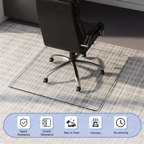 NeuType Glass Chair Mat, Tempered Glass Office Chair Mat -47% $36.26