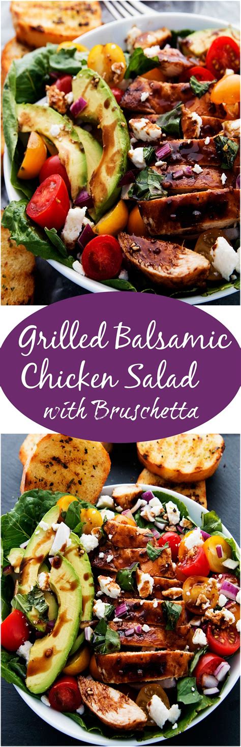 GRILLED BALSAMIC CHICKEN SALAD WITH BRUSCHETTA |FITNESS FOOD DIVA ...