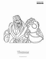 Thanos Fortnite Coloring Page  Super Fun sketch template