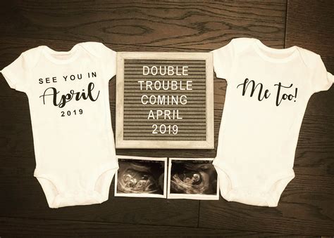 Twin Pregnancy Announcement Template