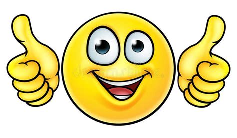 Emoji Thumbs Up Icon. A cartoon emoji icon emoticon looking very happy ...