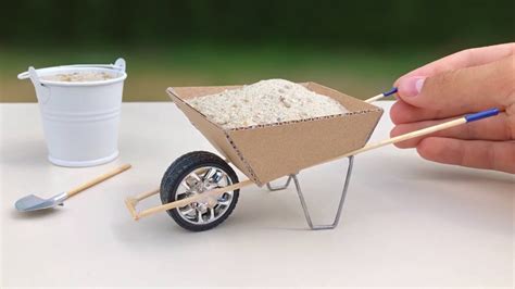 How to Make a Wheelbarrow - DIY Realistic Miniature Wheelbarrow - YouTube