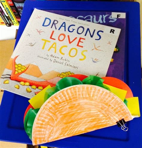 Paper plate taco craft to go with the book "Dragons Love Tacos ...