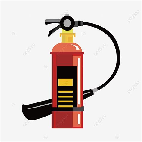 Extinguish Fire Clipart Vector, Red Fire Extinguisher, Fire Equipment, Black Handle PNG Image ...