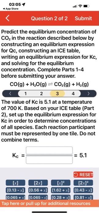 Solved Predict the equilibrium concentration of CO2 in the | Chegg.com