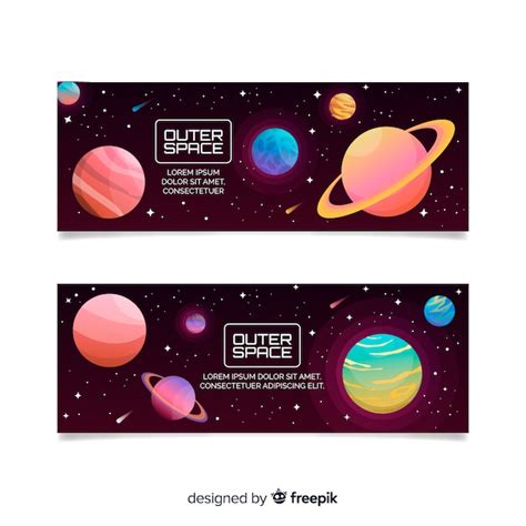 Free Vector | Colorful hand drawn galaxy banner template