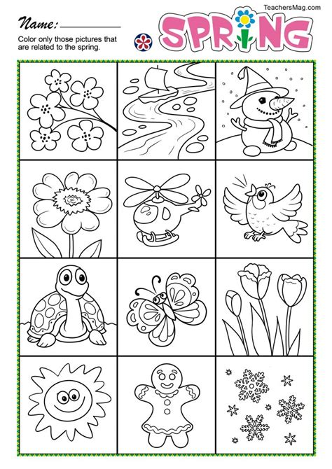 Spring-Themed Worksheets for Preschool-2. TeachersMag.com