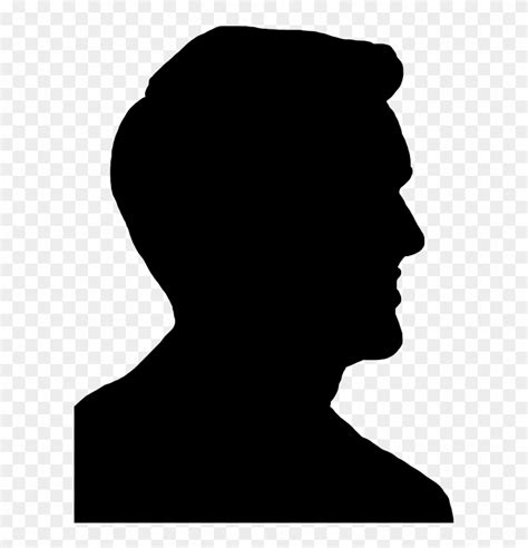 Face Silhouettes Of Men, Women And Children - Man Face Silhouette Png ...