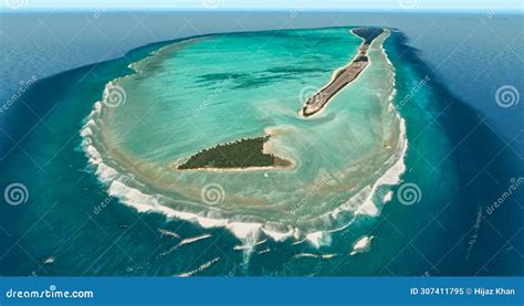 Areal View of Agatti Island Airport Lakshadweep, Graphic Image Stock ...