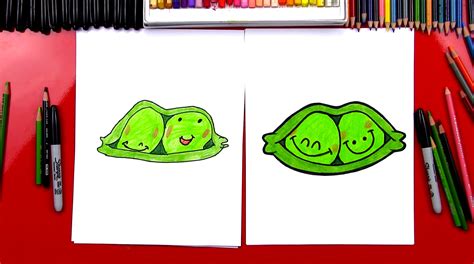 How To Draw Funny Peas In A Pod - Art For Kids Hub