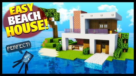 Minecraft: Beach House Tutorial - How To Build an Easy Minecraft House! - YouTube