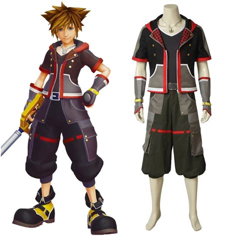 Kingdom Hearts 3 Sora Cosplay Costume Jacket Halloween Costumes For Men Adult-in Game Costumes ...