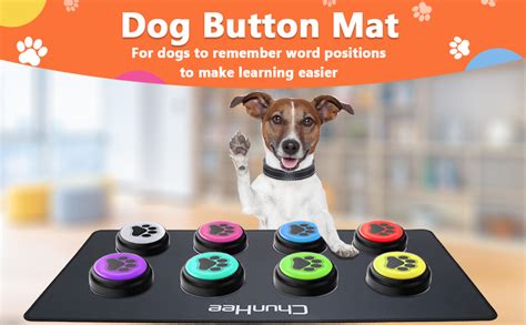 ChunHee Dog Button Mat for Dog Talking Buttons, Dog Recordable Talking Buttons Board, Dog ...