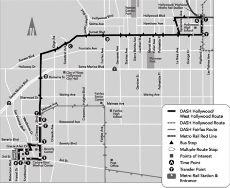 West Hollywood Area DASH Bus Routes Map - West Hollywood • mappery