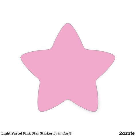 Light Pastel Pink Star Sticker | Zazzle | Ideias colagem, Símbolos, Vetores