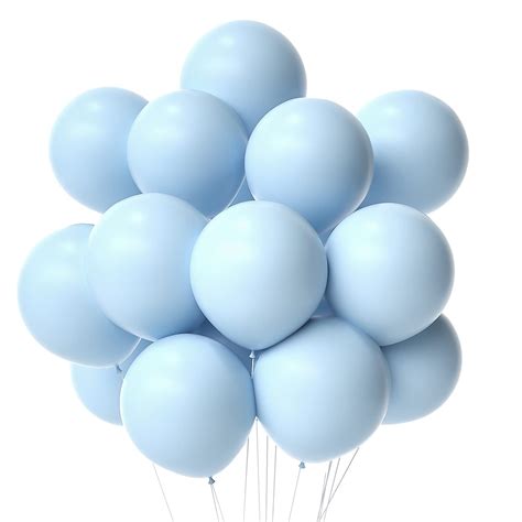 Buy Baby Blue Balloons Light Blue Balloons 12 Inch 50 Pcs Pastel Blue ...