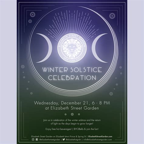 Winter Solstice Celebration 2022 - Elizabeth Street Garden — SoHo Broadway Initiative