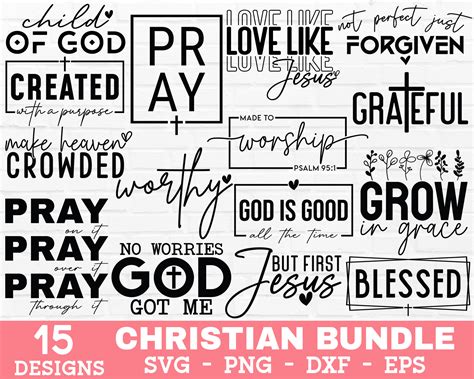 Christian SVG Bundle Christian Quote SVG Bible Verses SVG - Etsy