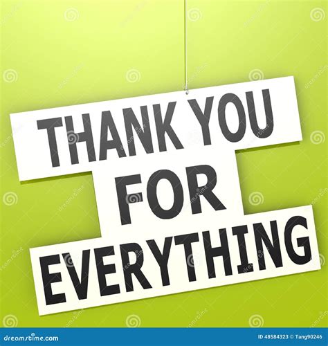 Thank You For Everything Stock Illustration - Image: 48584323