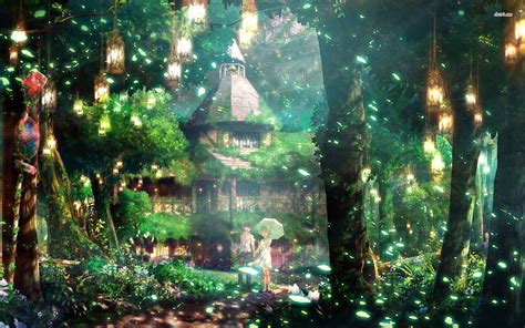 Magical Anime Forest, Cool Anime Forest HD wallpaper | Pxfuel