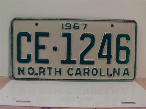 1967 North Carolina NC License Plate CE-1246