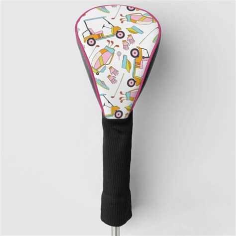 Golf Cart Girly Pink Golf Club Head Cover | Zazzle in 2023 | Golf club ...