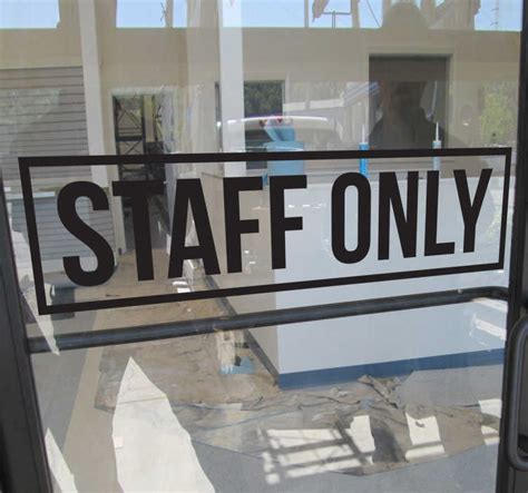 Staff Only Sign Sticker - TenStickers