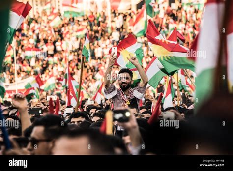 Erbil, Iraqi Kurdistan. 22nd Sep, 2017. Flag Fever at the final Kurdish Independence Referendum ...