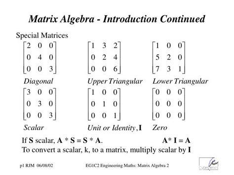 PPT - Matrix Algebra - Introduction Continued PowerPoint Presentation, free download - ID:3362742