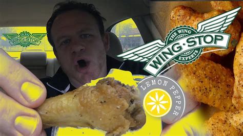 Wing Stop ☆LEMON PEPPER CHICKEN WINGS☆ Food Review!!! - YouTube