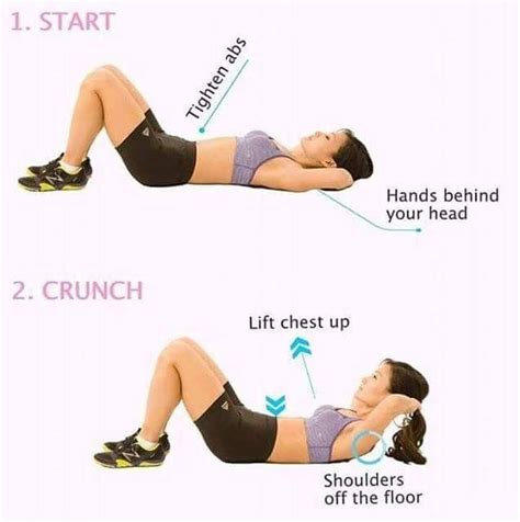 Proper techniques for crunches Small Waist Workout, Flat Abs Workout, Lower Belly Workout, Slim ...