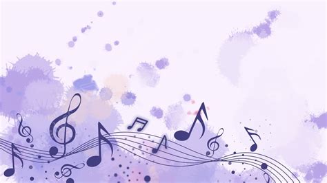 Purple Cute Watercolor Education Music Note Powerpoint Background For ...