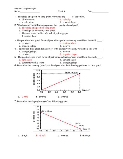 Position Time Graph Worksheet – Imsyaf.com