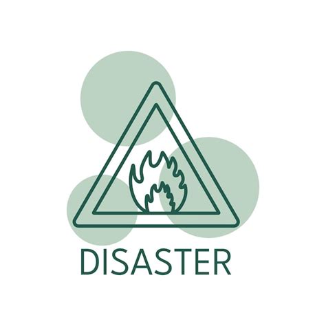 Premium Vector | Disaster color icon logo style