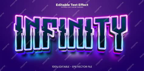 Premium Vector | Infinity editable text effect in modern trend style