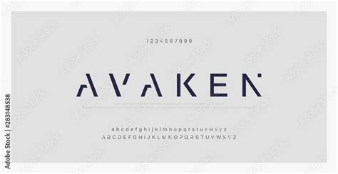 Abstract minimal modern alphabet fonts. Typography technology ...