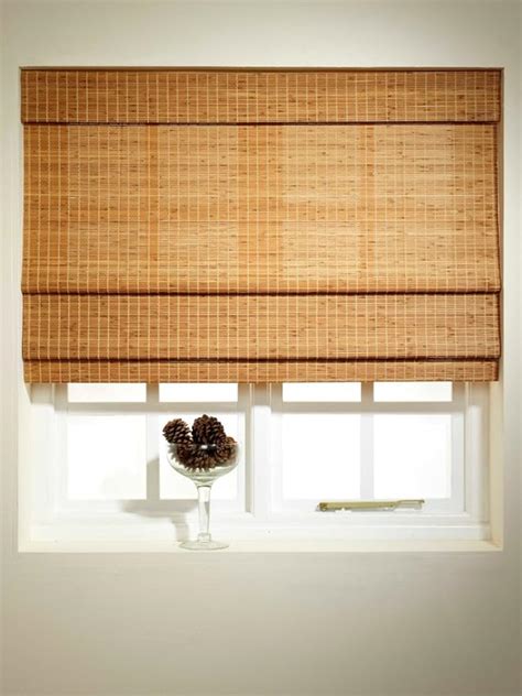 Sunlover Bamboo Wooden Roman Blinds, Oak, W90cm: Amazon.co.uk: Kitchen ...