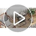 Yusong Tempered Glass End Table for Small Space, Narrow Oval Side Tables Living Room, Little ...