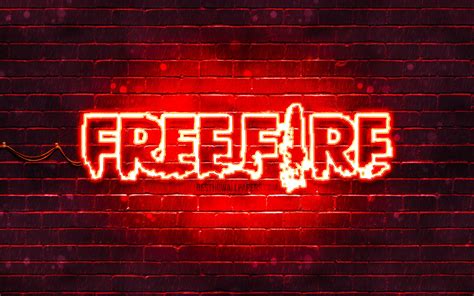 Download wallpapers Garena Free Fire red logo, 4k, red brickwall, Free Fire logo, 2020 games ...