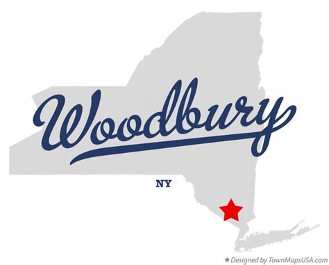 Map of Woodbury, Orange County, NY, New York