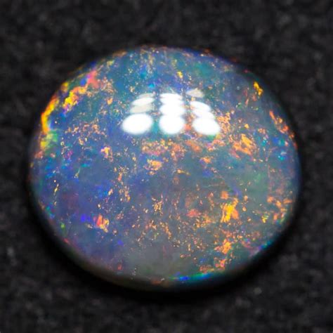 0.50ct black opal 6.1x5.4x2.3mm - Black Opal Direct