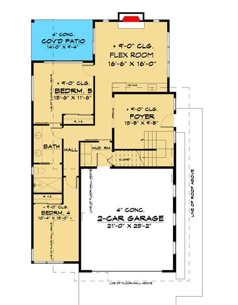 3-Story Modern House Plan with Prep Kitchen and Bedrooms on Every Floor ...