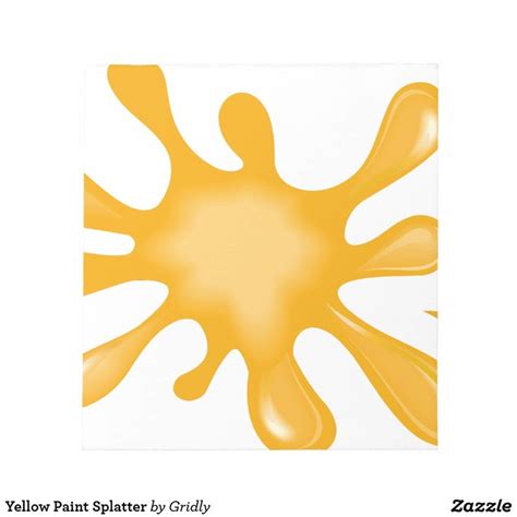 Yellow Paint Splatter Notepad | Yellow painting, Note pad, Paint splatter