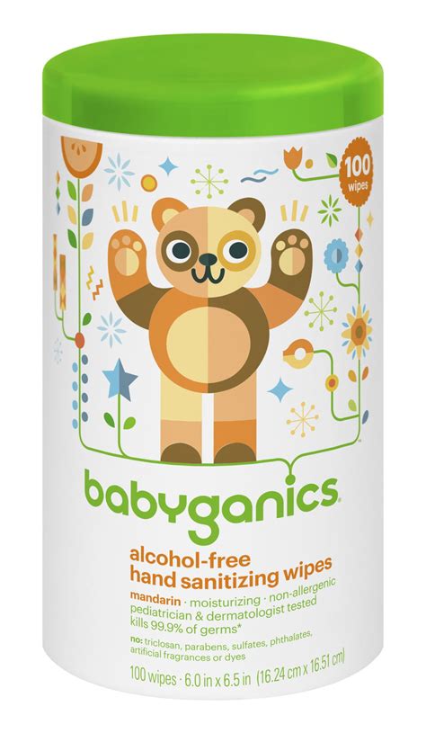 Babyganics Alcohol-Free Hand Sanitizer Wipes, Mandarin, 100 ct – BrickSeek